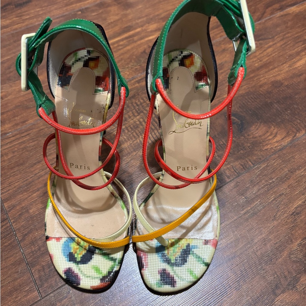 Christian Louboutin Colorful Strappy Heels